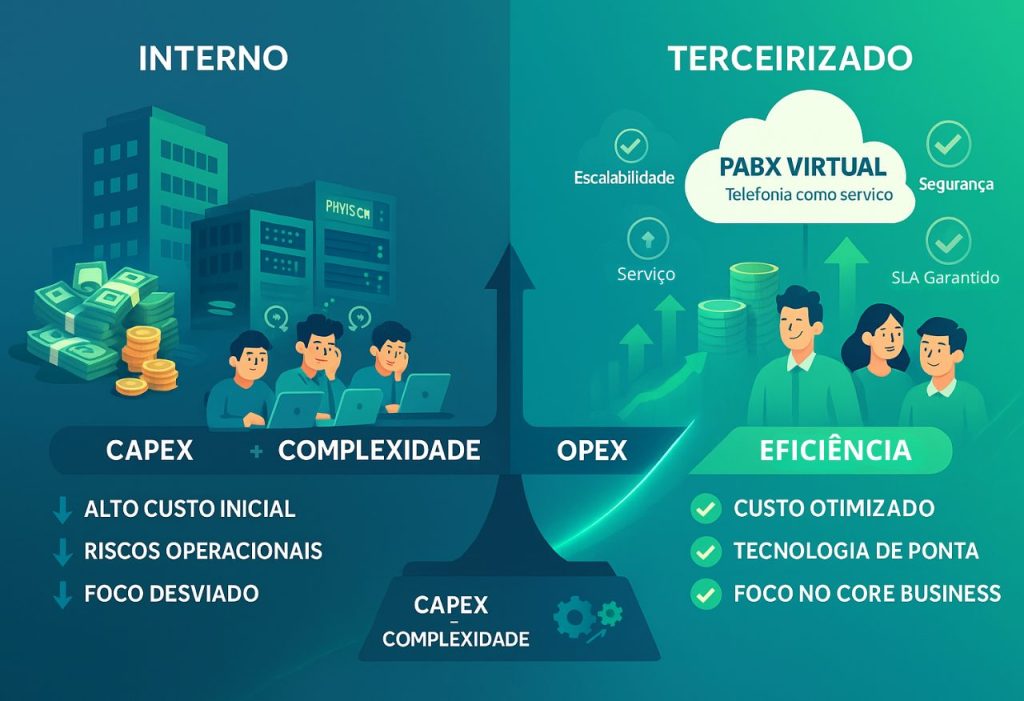 Aprofundando em uma decisão estratégica chave - Terceirização vs. Interno – O Caso das Telecomunicações